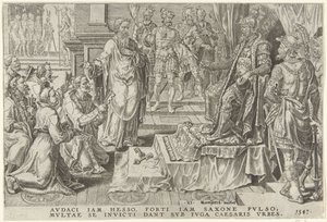 Underkastelse af seks tyske byer, 1547 Victories of Charles V (serietitel) Divi Caroli. v. imp. opt. max. victoriae, ex multis praecipuae (serietitel) af Dirck Volckertsz. Coornhert