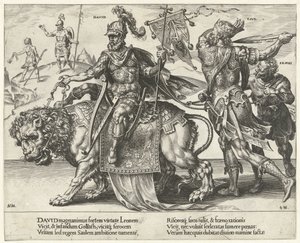 Davids triumf Triumph of Patience (serietitel) Patientiae Trivmphvs (serietitel) af Dirck Volckertsz. Coornhert