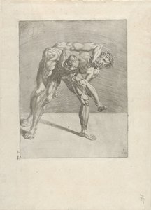 To brydere Wrestlers (serietitel) af Dirck Volckertsz. Coornhert