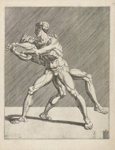 To brydere Wrestlers (serietitel) af Dirck Volckertsz. Coornhert