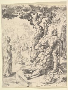 The Parable of the Good Samaritan, 1549. dani af Dirck Volkertsen Coornhert