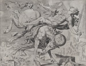 The World Disposing of Justice, fra The Unrestrained World, plade 1, 1550.