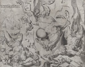 The World Perishing Together with Knowledge and Love, fra The Unrestrained World, tavle 4..., 1550.