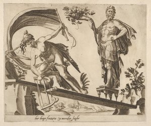 Når formuen er rigelig, vil faldet blive dybere fra seks ordsprog om formue, ca. 1560. af Dirck Volkertsen Coornhert