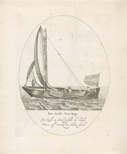 Leiden færge En Leytse Veer-kage (titel på objekt) Otte forskellige hollandske typer indlandsfartøjer (serietitel) af Dirk Eversen Lons