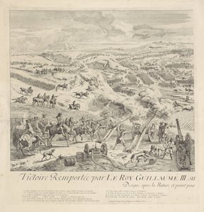 Slaget ved Drogheda på Boyne, 1. juli 1690 (venstre side) af Dirk Maas