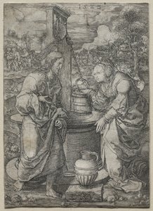 Kristus og kvinden i Samaria, 1523.