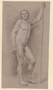 Stående nøgen mand, set forfra (2. præmie 1776) af Dirk Versteegh