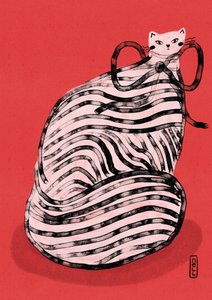 Den finurlige rødstribede kat af Dirkie Nell