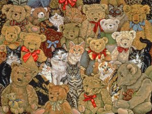 Tedcats, 1997 (akryl på panel) af Ditz
