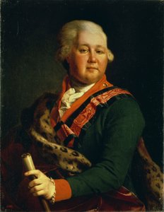 Portræt af grev Valentin Platonovich Ivanovich Musin-Pushkin 1735-1804, slutningen af ​​1780