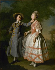 Portræt af Ekaterina Khrushchova og grevinde Ekaterina Khovanskaya, 1773