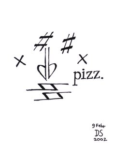 Pizzicato-ansigt - et ansigt tegnet ved hjælp af musikalsk notation