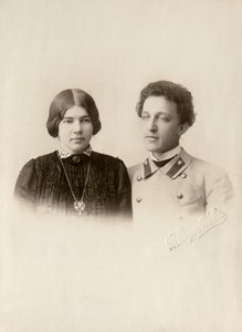 Alexander Blok, russisk digter, med sin kone Lyuba, omkring 1900-tallet