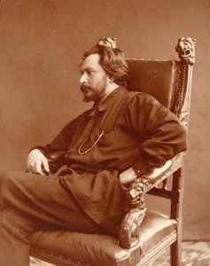 Portræt af forfatteren Leonid Nikolaievich Andreyev (Leonid Andreiev) (1871-1919). Silver Gelatine Photography af Dmitri Spiridonovich Zdobnov (slutningen af det 19. århundrede)