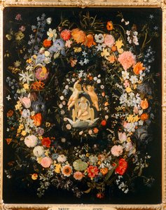 Kærlighedens triumf med blomsteromkransning ... af Domenichino (1581 1641)