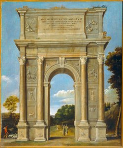 Triumfbuen ... (olie på lærred) af Domenichino (1581 1641)