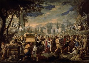 Kong David bærer Pagtens Ark ind i Jerusalem