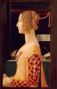 Portræt af Giovanna Tornabuoni, ca. 1899 (olie på panel) af Domenico (after) Ghirlandaio
