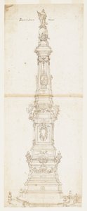 Design til obelisken til St. Dominic, Piazza San Domenico Maggiore, Napoli