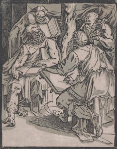 Fire læger i kirken, ca. 1540-1550. af Domenico Beccafumi