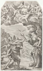 Kristi dåb, 1670-1731. af Domenico Bonavera
