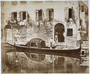 Gondol i Venedig, ca. 1855 af Domenico Bresolin