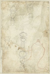 Skitser af knapper af Domenico Campagnola (possibly)