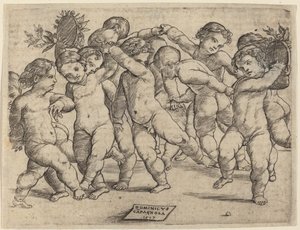 Tolv børn danser af Domenico Campagnola