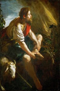 Barok: Moses før den brændende busk par Fetti, Domenico (1588/90-1623), ca. 1616-1617. Olie på lærred