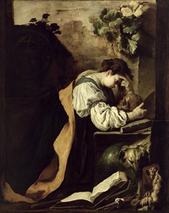 Meditation af Domenico Fetti or Feti