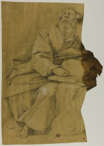 Evangelistskrivning ved skrivebordet af Domenico Fiasella
