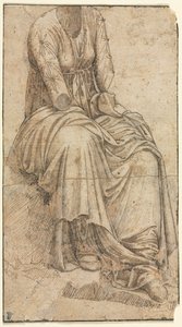 Kopi af en romersk statue af en siddende kvinde, anden halvdel af 1400-tallet. af Domenico Ghirlandaio