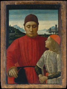 Francesco Sassetti 1421-1490 og hans søn Teodoro, ca. 1488. af Domenico Ghirlandaio