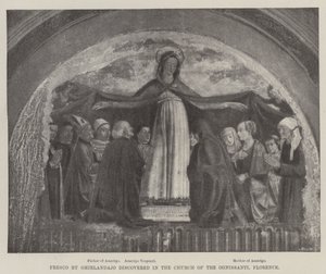 Fresco opdaget i Ognissanti-kirken, Firenze af Domenico Ghirlandaio