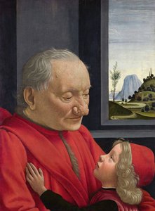 Italiensk: Ritratto di vecchio con nipote En gammel mand og hans barnebarn af Domenico Ghirlandaio