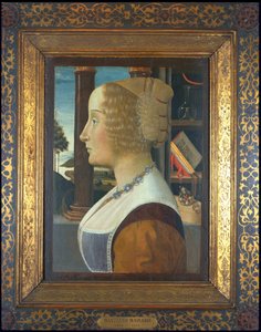 Portræt af en kvinde, ca. 1490 (tempera på panel) af Domenico Ghirlandaio