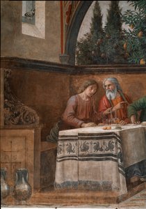 Den sidste nadver. Detalje. (Fresco af Domenico Ghirlandaio