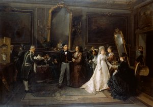 Ægteskabet gik op i røg af Domenico Induno