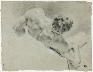 Mandlig nøgen set bagfra af Domenico Maggiotto
