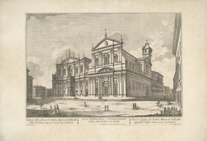 Nye Roms kirke Udsigt over kirken S. Maria i Vallicella kaldet den nye kirke med dens oratorium / Vue de l