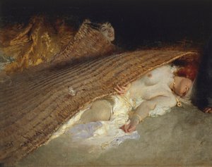 Sankt Anthonys fristelse, detaljer af Domenico Morelli