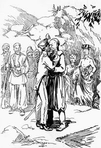 Illustration af Domenico Natoli (1885-1968) til King of Mountains, roman af Edmond About (1828-1885) af Domenico Natoli