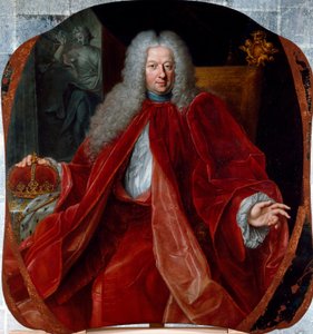 Portræt af Domenico Negrone (1672-1736) Doge of the Republic of Genes fra 1723 til 1726. Maleri af Domenico Parodi af Domenico Parodi