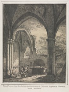 Bemærkelsesværdige bygninger fra middelalderen i Tyskland: Ruinerne af Jomfrukirken..., 1821.