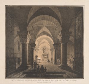 Bemærkelsesværdige bygninger fra middelalderen i Tyskland: St. Margarets Chapel in the Imperial..., 1819.