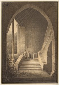 Ydertrappe af en gotisk ruin af Domenico Quaglio