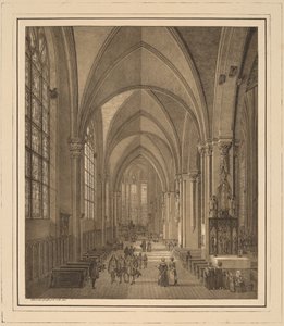 Udsigt over det indre af St Sebald-kirken i Nürnberg