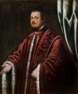 Portræt af Nicolo Da Ponte (1491-1585) - Peinture de Domenico Robustio dit Tintoretto (1560-1635), huile sur toile af Domenico Robusti Tintoretto