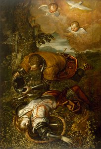 Tancred Baptizing Clorinda, ca. 1586-1600 (olie på lærred)